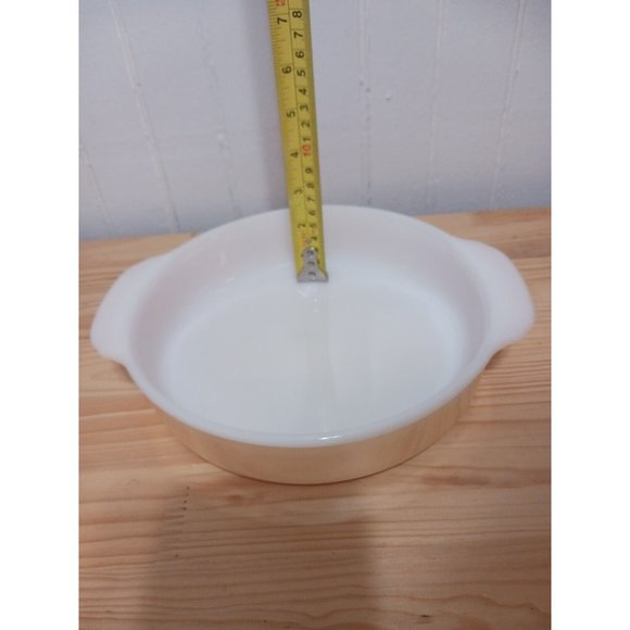 Vintage Anchor Hocking Fire King Peach Luster 450 Round 8" Cake Baking Dish USA - Picture 6 of 10